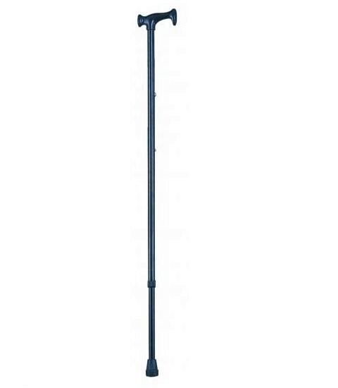 ANTAR Gehstock aus Aluminium schwarz mit T-förmigen Griff u. höhenverstellbar (67 - 90 cm)