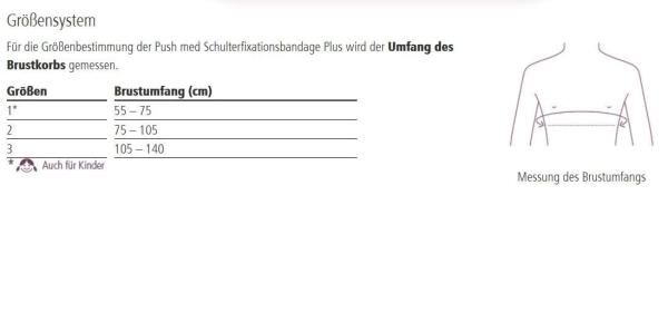 Ofa Push med Schulterfixationsbandage Plus verteilt das Armgewicht auf Brust und Schulter