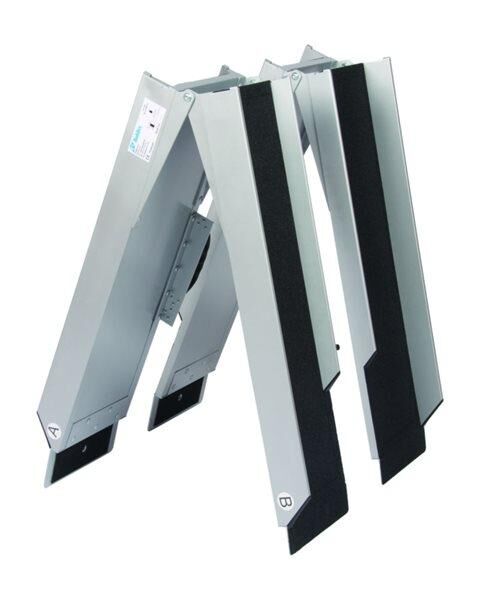 Mobilex CH-180 faltbare Aluminium Auffahrschiene für Rollstühle 23,5 cm x 180 cm