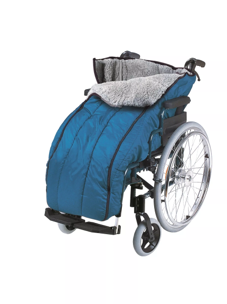 MORITZ REHA HILFEN Schlupfsack für Rollstühle Körperform aus Schurwolle, umlaufender Reiverschluss