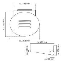 Vorschau: RIDDER Dusch-Klappsitz Zac, schwarz, 36 x 34 cm, Belastbarkeit 150 kg