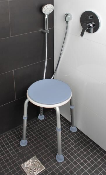 Vital Comfort Duschhocker höhenverstellbar 360 drehbar, Belastbarkeit bis 120 kg