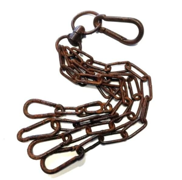 ARTZT Vintage Series Boxsack-Kette im Used-Look aus solidem Stahl 60 cm Länge