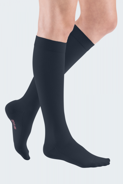 medi mediven comfort atmungsaktive Kompressionsstrümpfe, doppelt gestrickte Komfortsohle u. Lanolin