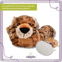 Vorschau: welliebellies® "Tiger groß" Wärmekuscheltier mit Bio-Hirse-Füllung, spendet bis zu 90 min Wärme