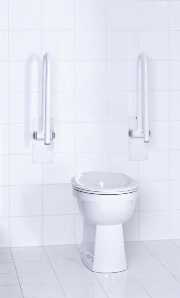 RIDDER WC-Aufstehbügel Tim ca. 55,5 cm mit ergonomischen Griffen, klappbar und TÜV geprüft