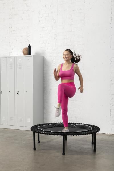 bellicon Trampolin Klassik mit Klappbeinen, 100 cm für Basisübungen, starke Seilringstärke