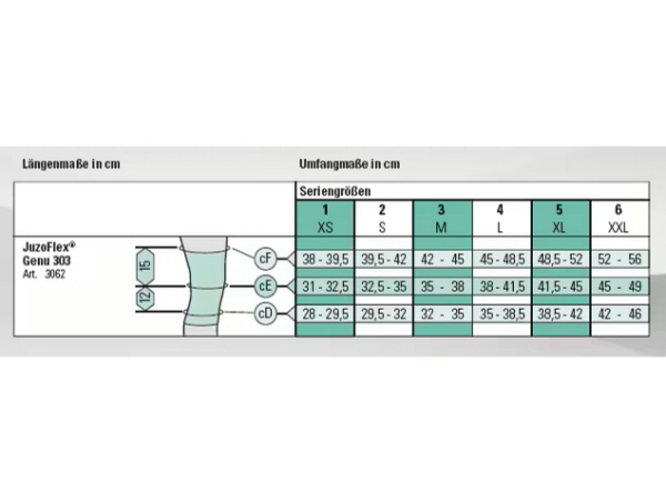 JuzoFlex Genu 303 nahtlose u. flexible Kniebandage stabilisiert und entlastet das Kniegelenk
