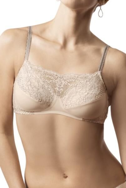 amoena Alina Prothesen Soft-BH aus weichem Mikrofasermaterial m. Spitzeneinsatz u. seitlichen Stäben