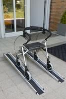 RUSSKA mobile Teleskop-Rampe, Länge bis max. 213 cm, inkl. Nylon-Tragetasche, belastbar 200 kg/Paar