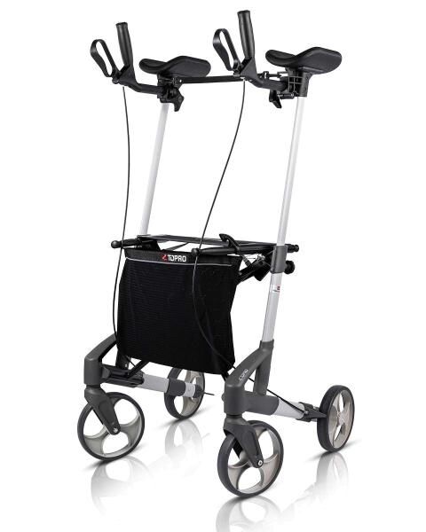 Topro Troja Walker 2 Unterarmgehwagen mit Rollator-Komfort, faltbar in silber versch. Größen