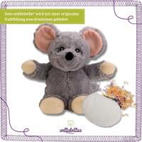 Vorschau: welliebellies® "Maus groß" Wärmekuscheltier mit Bio-Hirse-Füllung, spendet bis zu 90 min Wärme