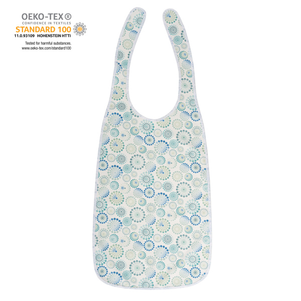 suprima Ess-Schürze/Lätzchen Polyester mit Schlaufenverschluss, weiß bedruckt