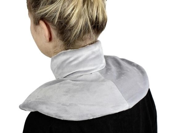 Vital Comfort Nacken-Wärmflasche mit breitem Trichter, Klettverschluss und Nackenfleece