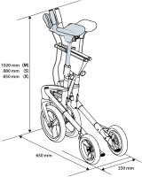 Vorschau: Topro Troja Walker 2 Unterarmgehwagen mit Rollator-Komfort, faltbar in silber versch. Größen