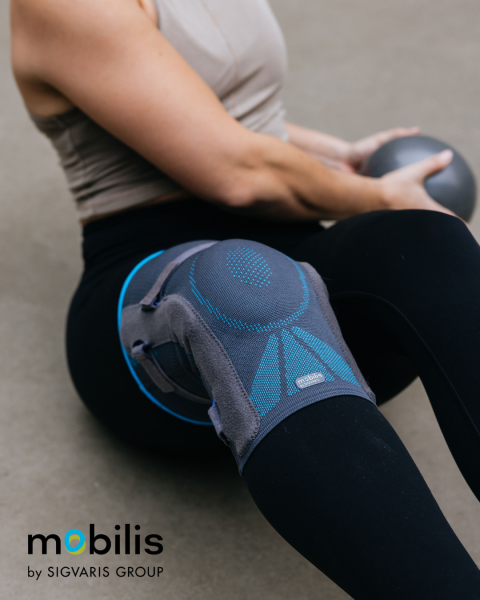 mobilis by SIGVARIS GROUP GenuActive Stab Kniebandage für mittlere Stabilisierung mit Pelotte