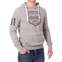 Vorschau: ARTZT Vintage Series Hoodie Kapuzenpullover grau meliert für Damen
