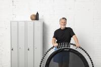 Vorschau: bellicon Trampolin Klassik mit Klappbeinen, 100 cm für Basisübungen, starke Seilringstärke