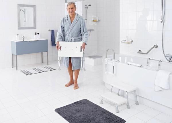 RIDDER Bad-Hocker Sam klapp- und höhenverstellbar, rutschhemmende Sitzfläche