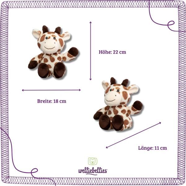 welliebellies® "Giraffe midi" Wärmekuscheltier mit Bio-Hirse-Füllung, spendet bis zu 90 min Wärme