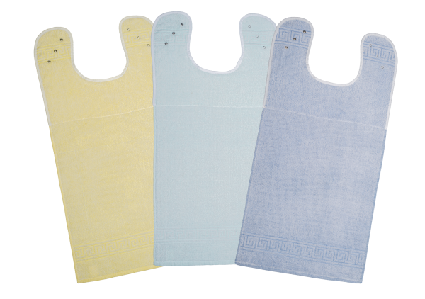 suprima Ess-Schürze/Lätzchen Frottee im 3er Set mit Druckknöpfen Größe 100 x 50 cm