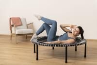 Vorschau: bellicon Trampolin Klassik mit Klappbeinen, 100 cm für Basisübungen, starke Seilringstärke