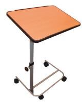 Vorschau: REHAFORUM MEDICAL Bett-Tisch RFM - Braun, 4 Räder, höhenverstellbar