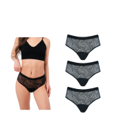 SELENACARE atmungsaktive Periodenunterwäsche Recycled Lace Leaf Hipster mit recycelter Spitze