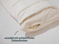 Vorschau: JONA SLEEP BIO-Kissen Zirbe mit beruhigend wirkenden Zirbenflocken in versch. Größen