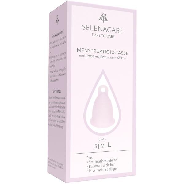 SELENACARE Periodencup Menstruationstasse Premium mittlerer Härtegrad
