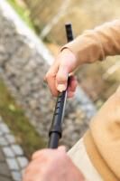 Vorschau: RIDDER Gehstock Ally faltbar mit Aufhänglasche schwarz, höhenverstellbar 80,5 bis 90,5 cm