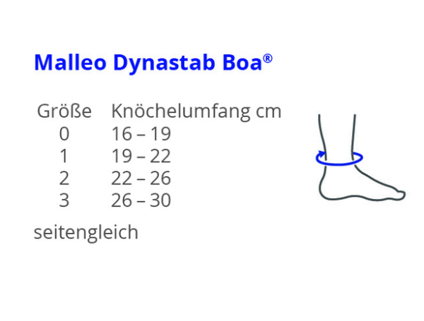 THUASNE Malleo Dynastab Boa Sprunggelenkorthese grau mit seitlichen Verstärkungselementen