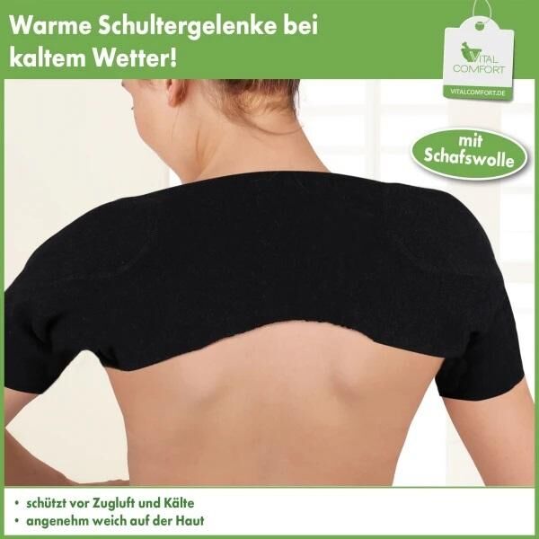 Vital Comfort Schulterwärmer, 1 Stück, grau, Universalgröße