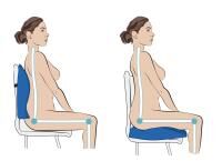 Vorschau: Vital Comfort Lenden- und Sitzkissen zur Unterstützung der Wirbelsäule 40 x 40 x 9 cm