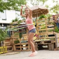 Vorschau: ARTZT vitality Fitnessreifen/Hula Hoop grün grau, Durchmesser: 100 cm, einfach zerlegbar