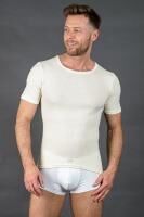 Vorschau: Moser Care Angora Herren Unterhemd mit kurzem Arm 30% Angora ohne Seitennähte