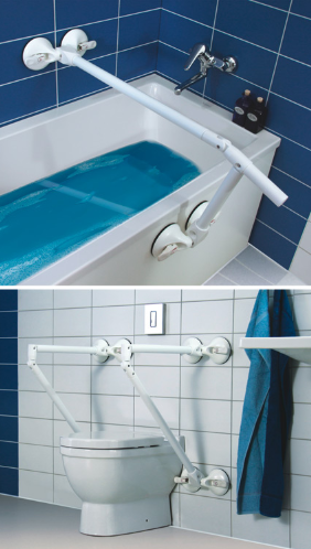 RUSSKA Roth QuattroPower Bad Haltegriff mit Sicherheitsanzeige, Montage ohne Bohren