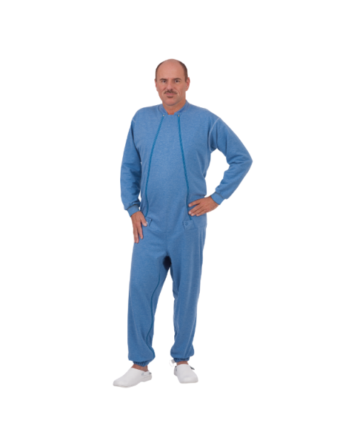 CareFunction Pflegeoverall mit langen Armen und Beinen, zweifacher Frontreißverschluss
