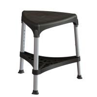 Vorschau: Russka laguna Eck-Duschhocker, mit Ablage, Belastbarkeit 150 kg, scharz o. weiß