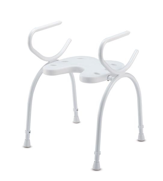 BISCHOFF & BISCHOFF Varadero höhenverstellbarer Duschhocker mit Hygieneausschnitt u. rutschsicher