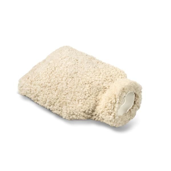 fellhof Wärmflasche groß TEDDY mit gelocktem Lammfell, Füllmenge: 2 Liter