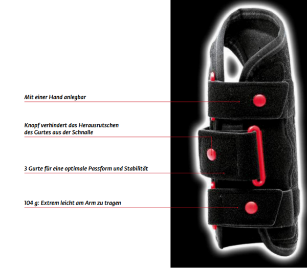 DJO Global DONJOY® ManuForm™ Handgelenkorthese mit Aluminiumstäben stabilisiert das Handgelenk