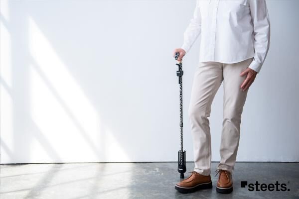 STEETS Abstellhilfe zur Nachrüstung für Gehstock und Unterarmgehhilfen, einfach zu bedienen