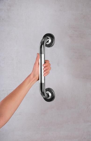 RIDDER Bad Haltegriff Sam silber, mit rutschhemmender Grifffläche, TÜV geprüft