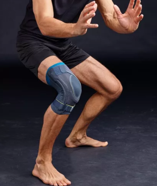 Ofa Push Sports Kniebandage die integrierte Pelotte unterstützt die Kniescheibe