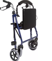 Vorschau: Mobilex Impala Aluminium Rollator Standard blau mit Feststellbremsen u. faltbar