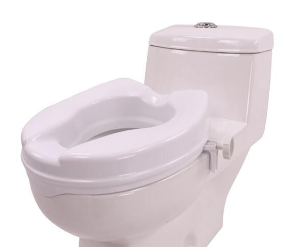 ANTAR Toilettensitzerhöhung 15 cm Höhe mit Deckel und Schließmechanismus, Belastbarkeit