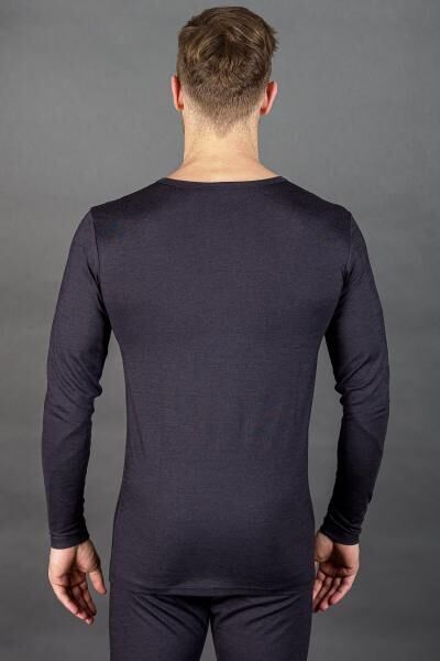 Moser Herren-Shirt mit langem Arm aus 100% Merino-Wolle