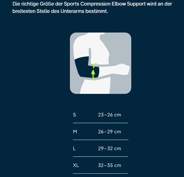Bauerfein Sports Compression Elbow Support Ellenbogenbandage mit nahtloser Kompression