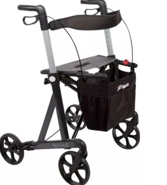 Mobilex Buffalo HD Aluminium Rollator mit hoher Belastbarkeit mit Feststellbremse u. faltbar